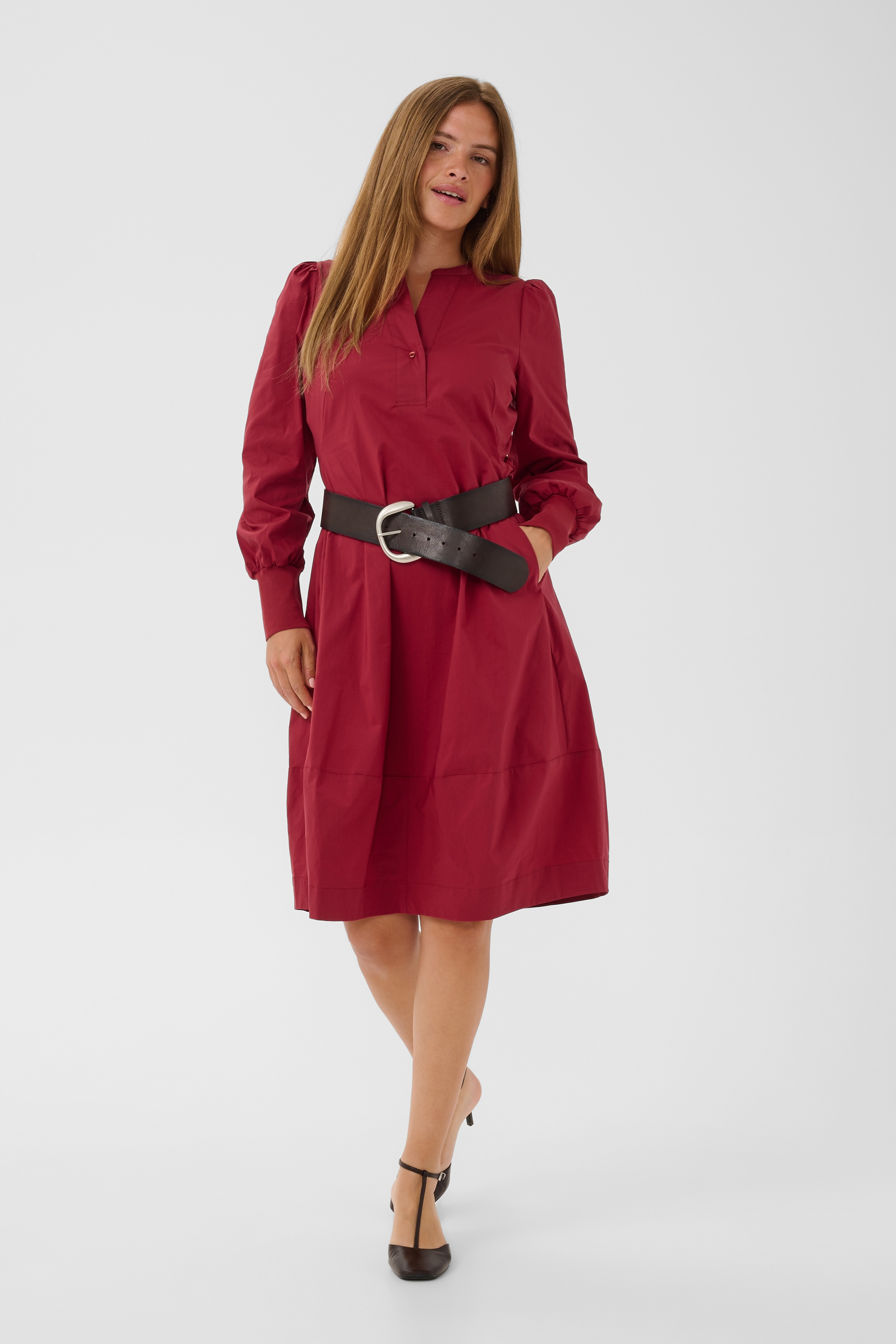 CUantoinett Rib Dress Rio Red - 5