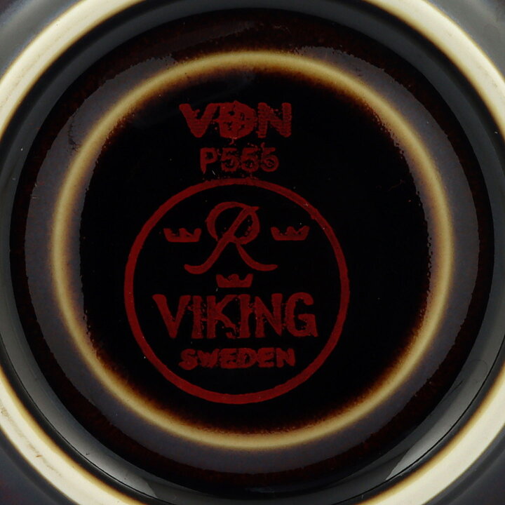 カールハリー・スタルハーネ  Vikingシリーズ  天目釉のコーヒーカップソーサー  13cm  1968年  [サンプル画像]  [送料無料]