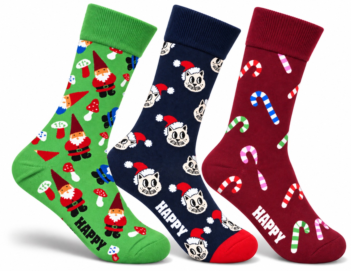 3-Pack Happy Socks Christmas Socks