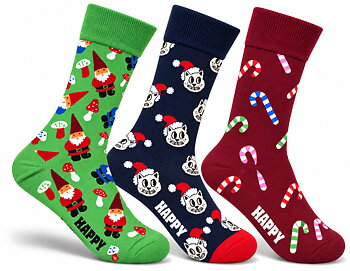 3-Pack Happy Socks Christmas Socks