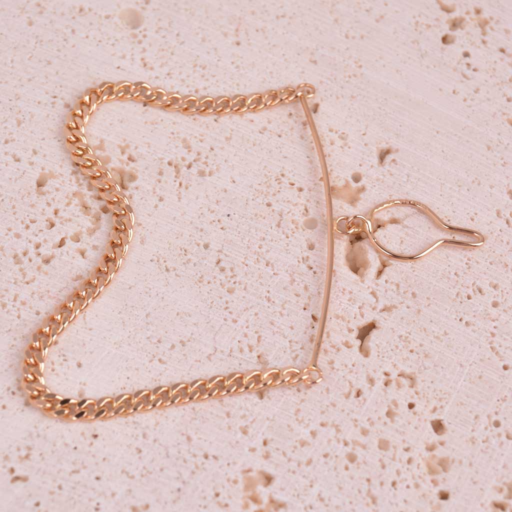 Slipshållare Pansarkedja, 18k guld, Vintage - 4