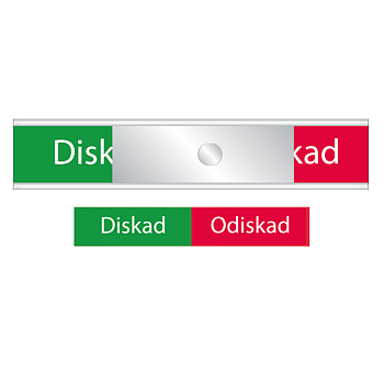 Diskmaskinsskylt Diskad - Odiskad | Statusskylt Grön/Röd
