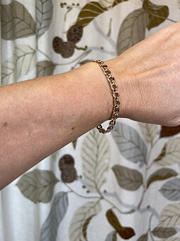 Bismarckarmband, nyskick, 18cm, 6,2 mm bredd,Vintage