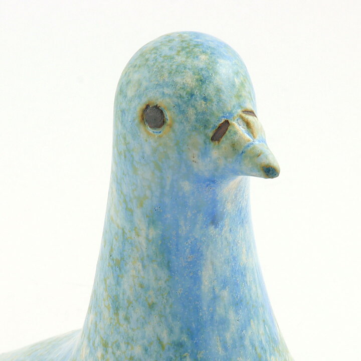 Willi Fischer (1960s) Blue Dove with Streamlined Form 17/15 cm (2)