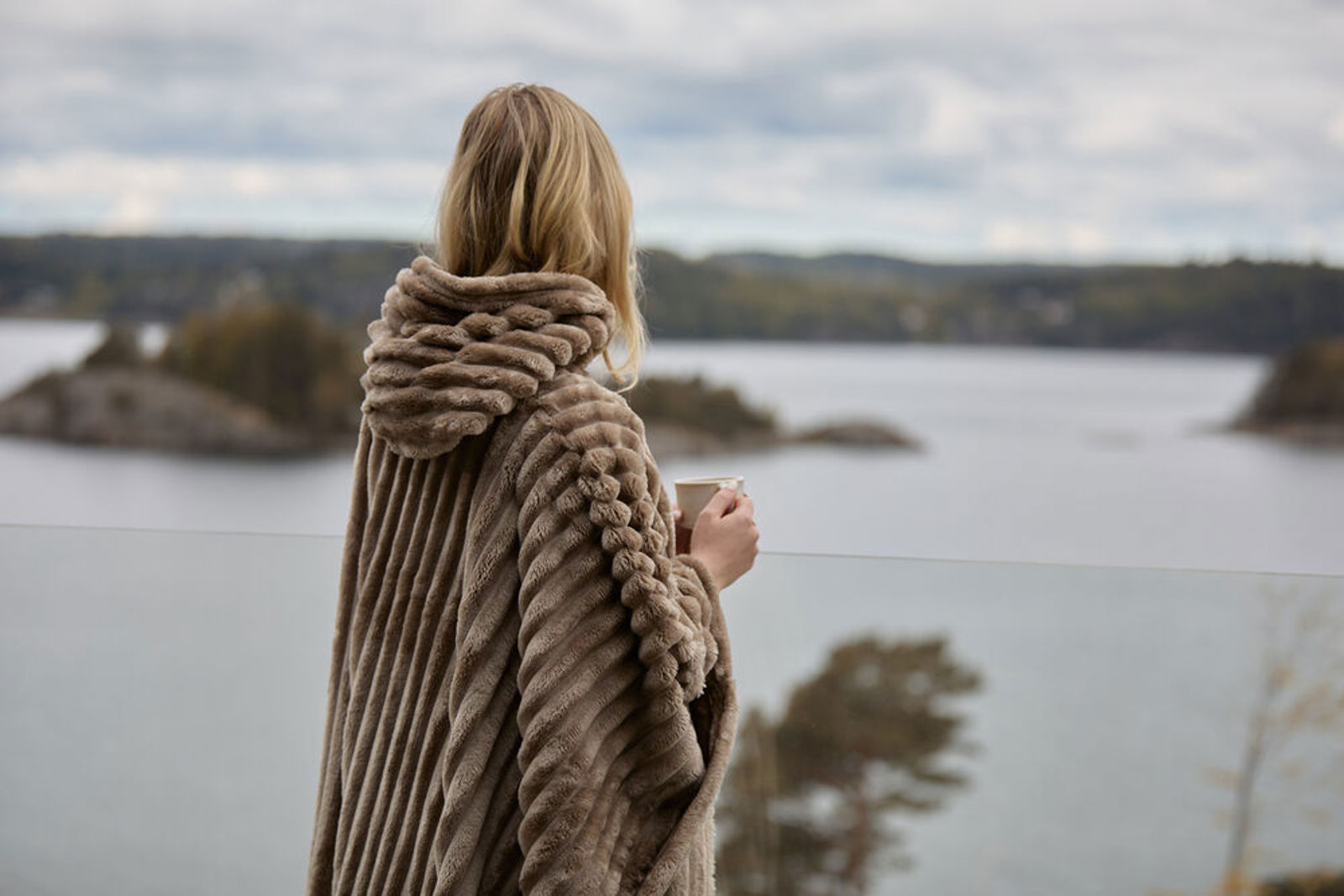 Poncho Cozy - Latte