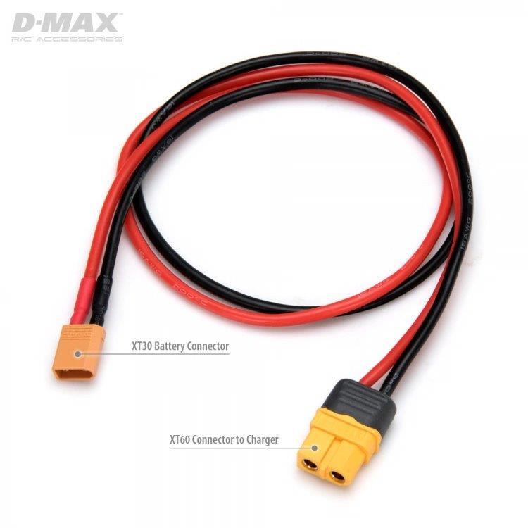 D-Max Laddkabel XT30 Hane till XT60 14AWG 500mm - 2