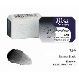 ROSA Gallery akvarellfärg helkopp 2,5 ml – Neutral black