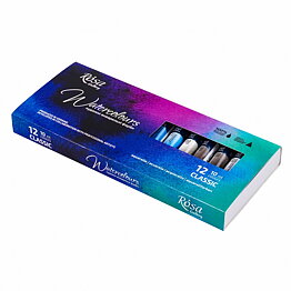 ROSA Gallery akvarellset Classic – 12 färger, tuber 10 ml, kartong