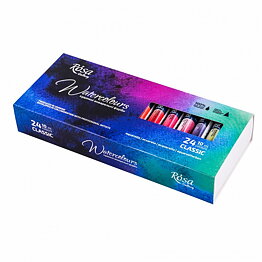 ROSA Gallery akvarellset Classic – 24 färger, tuber 10 ml, kartong