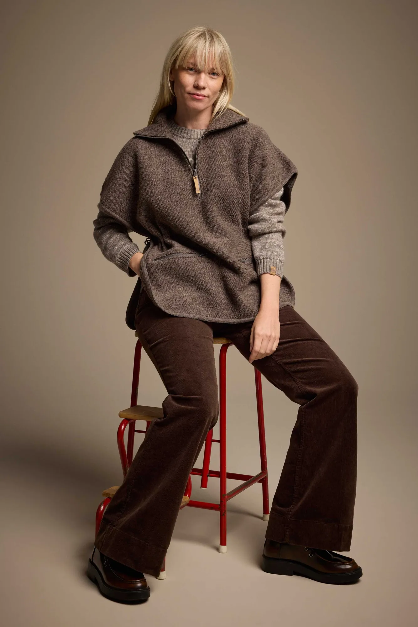 1946 Väst Zip - NLS Muskot färg - 5