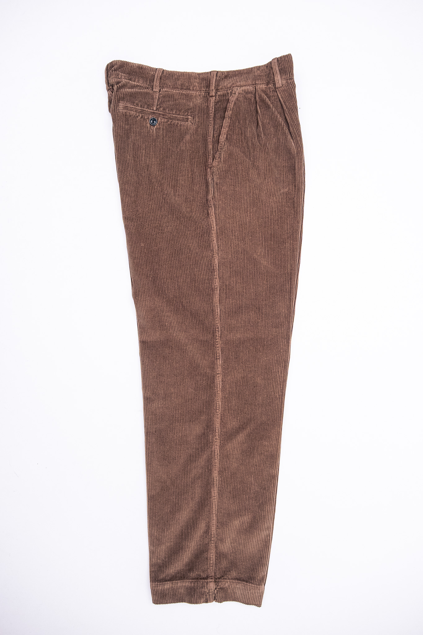 Knickerbocker - Canal Pleated Corduroy Cotton Pant Coffee - 6