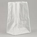Tapio Wirkkala (Do Not Litter 1977) White Bag Vase 15 cm  (Rare Version)