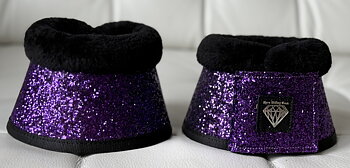 BOOTS SUPERGLITTER LILA TEDDY SVART