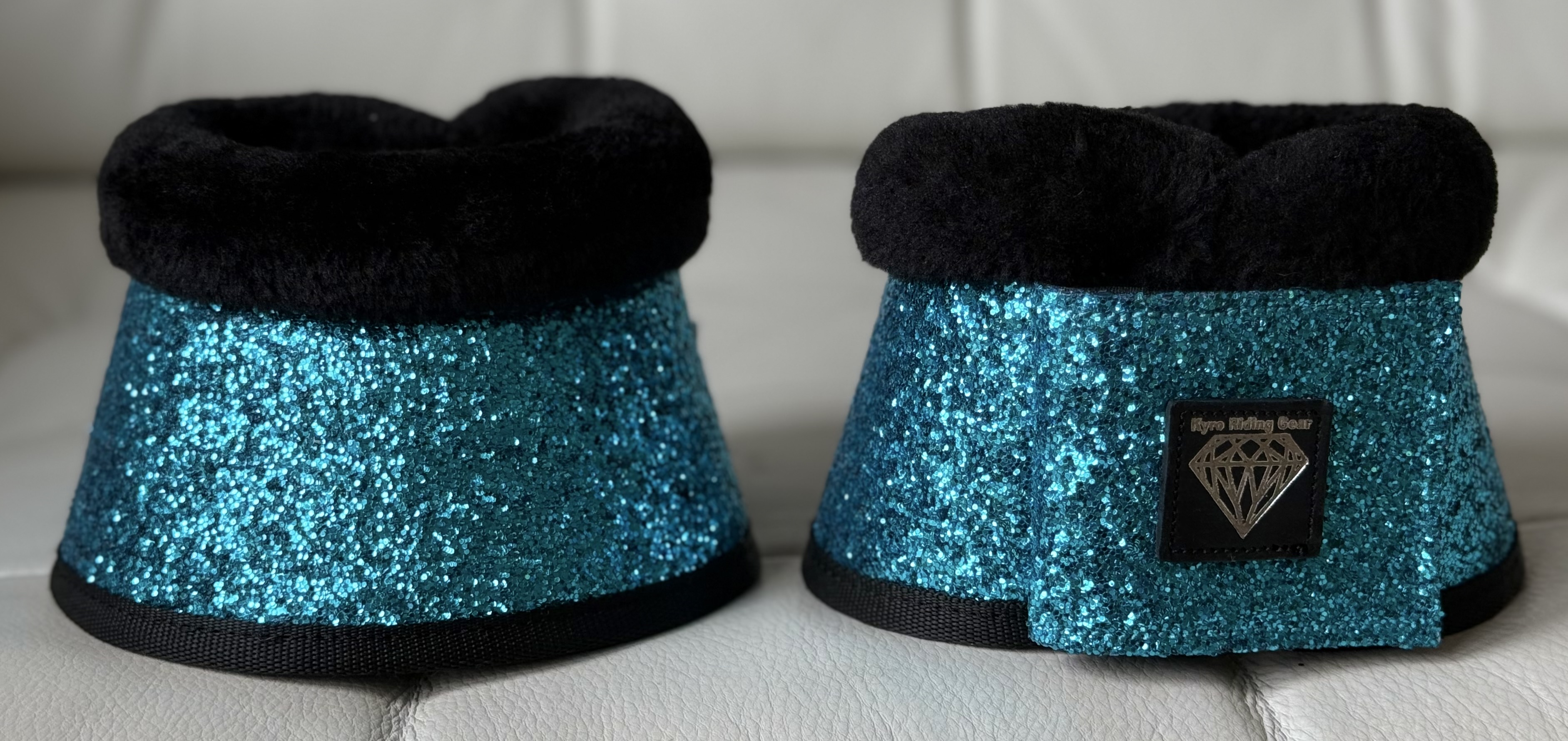 BELL BOOTS SUPER SPARKLY TURQUOISE TEDDY BLACK - 2