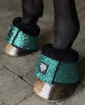 BOOTS SUPERGLITTER EMERALD TEDDY SVART