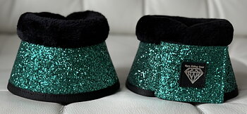 BOOTS SUPERGLITTER EMERALD TEDDY SVART