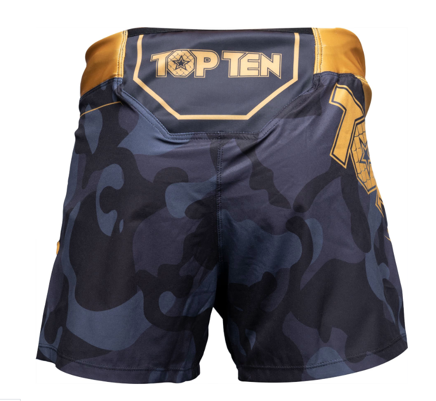 Topten MMA Board Shorts BLACK FORCE, Svart/Guld - 3