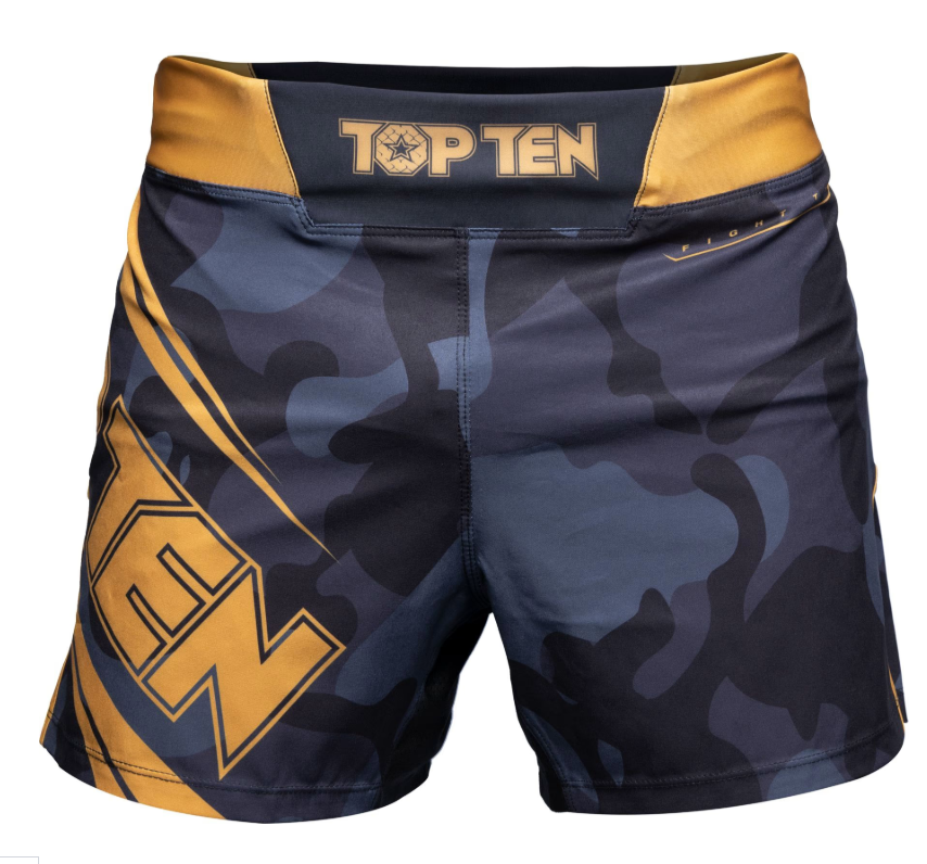 Topten MMA Board Shorts BLACK FORCE, Svart/Guld - 2