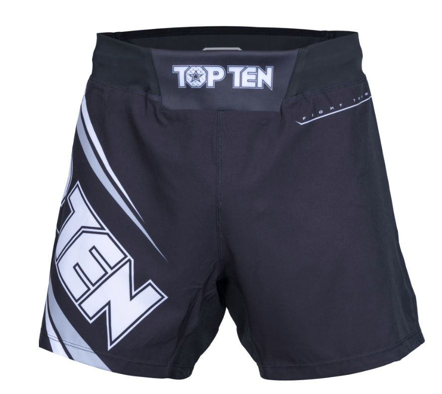 Topten MMA Board Shorts FIGHT TEAM, Svart/Vit - 2