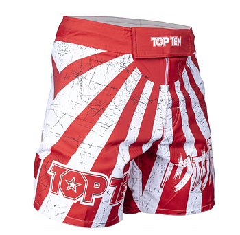 Topten MMA Board Shorts SAMURAI, Red/White