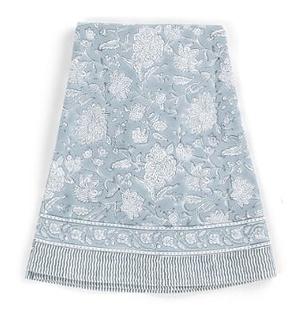 Rund bordsduk  Indian Rose  Dimblå Chamois Diameter 220