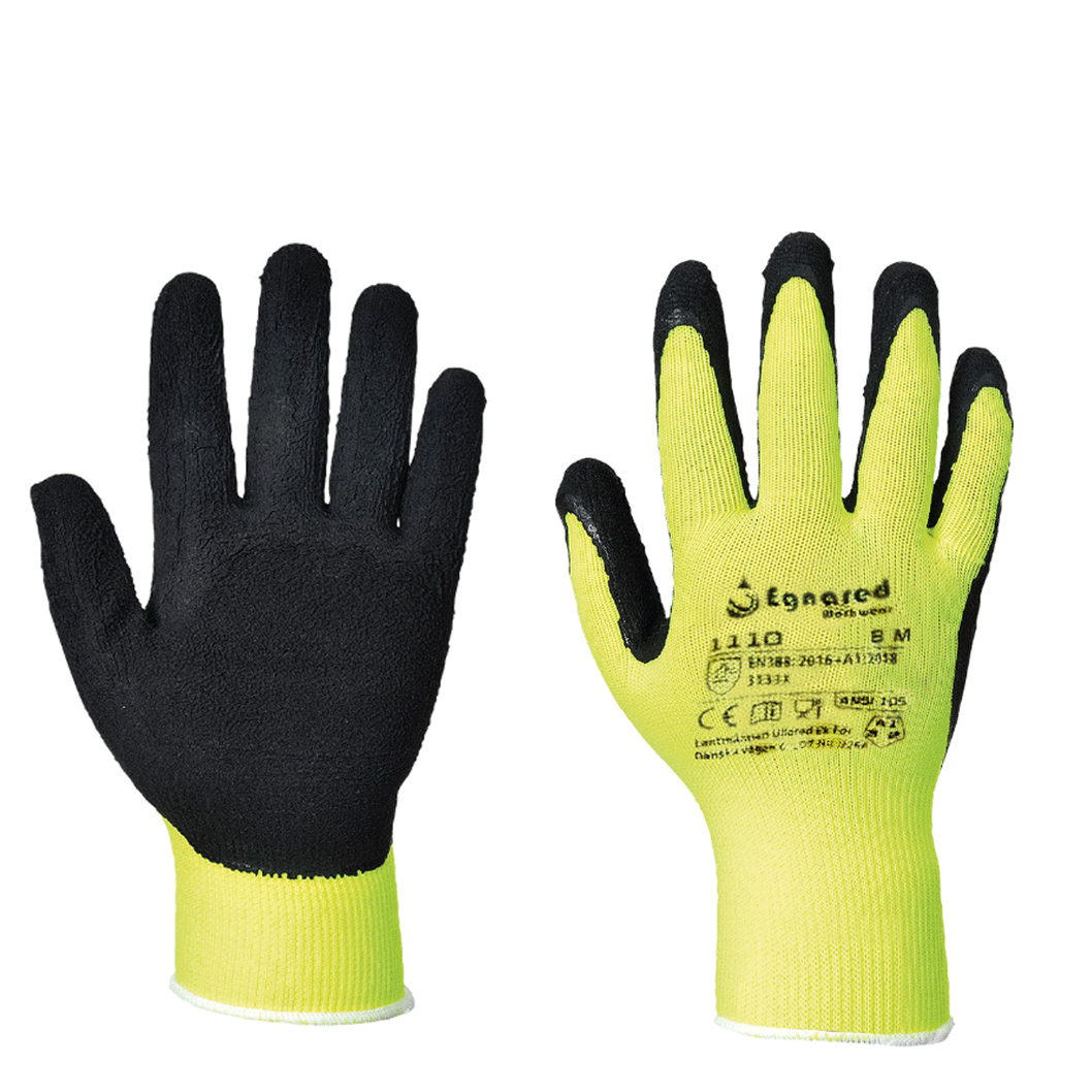 Egnared PU -käsineet 6-pakkaus Keltaiset - 2