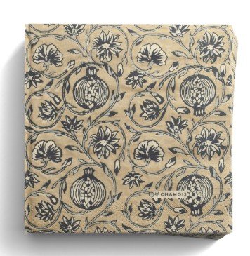 Servett Tangier Pomegranate  Beige/ blå 40*40 Chamois 50 pack