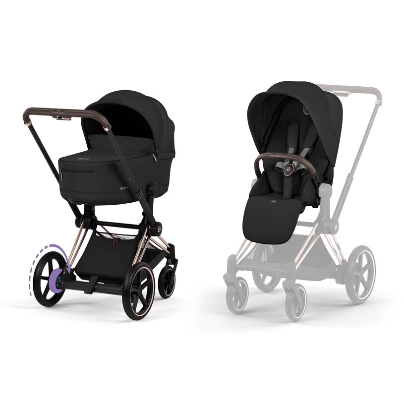 Cybex E Priam Duovagn - Åkpåse på köpet! - 4
