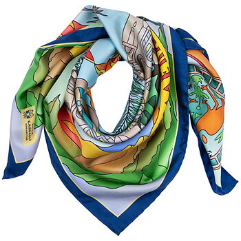 Villa Casdagli House of Glory - sidenscarf - blå
