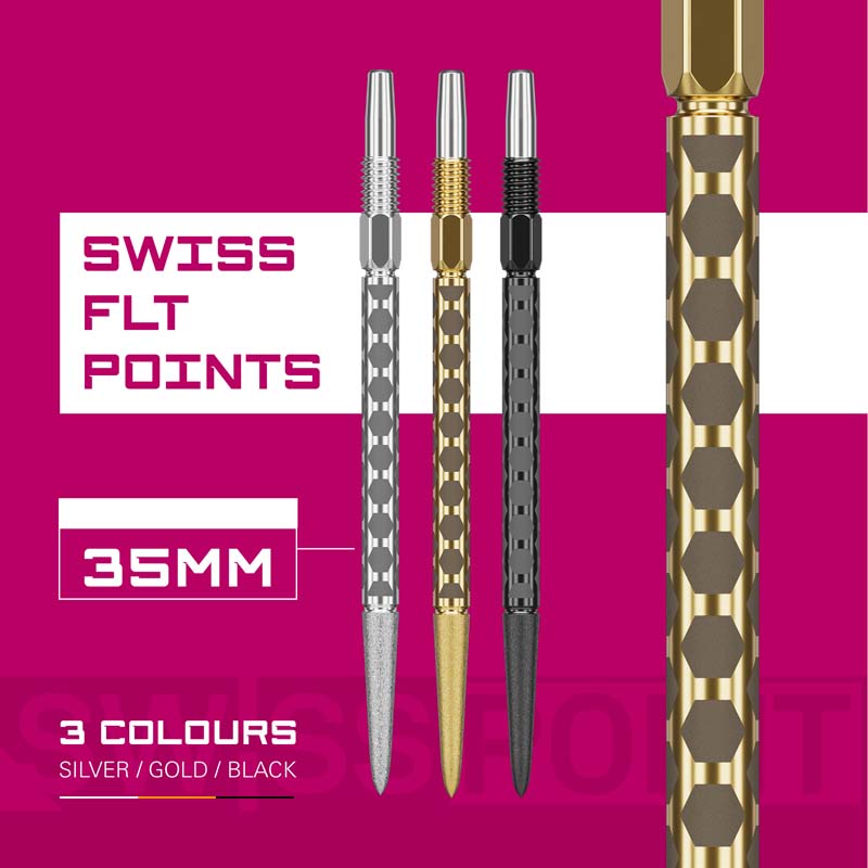 Target FLT Swiss Points Guld 35mm  - 6