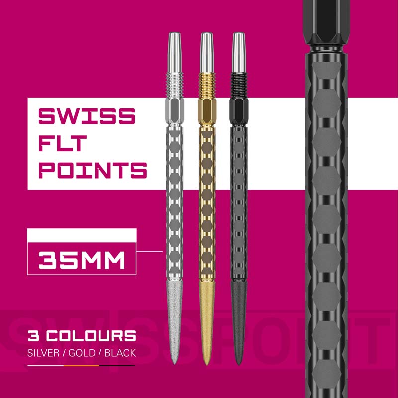 Target FLT Swiss Points Black 35mm  - 6