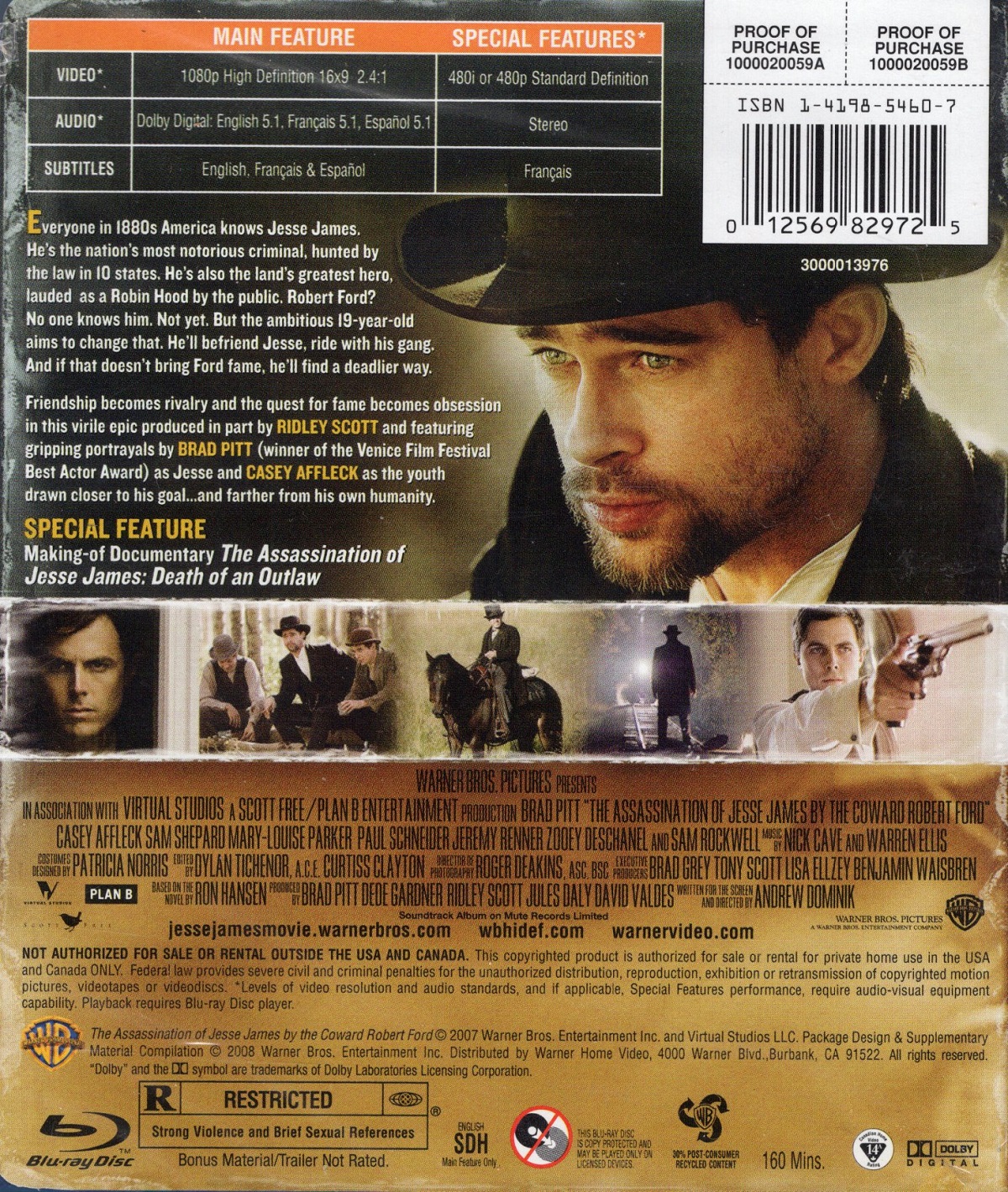 The Assassination of Jesse James by the Coward Robert Ford (ej svensk text) (Blu-ray) - 2