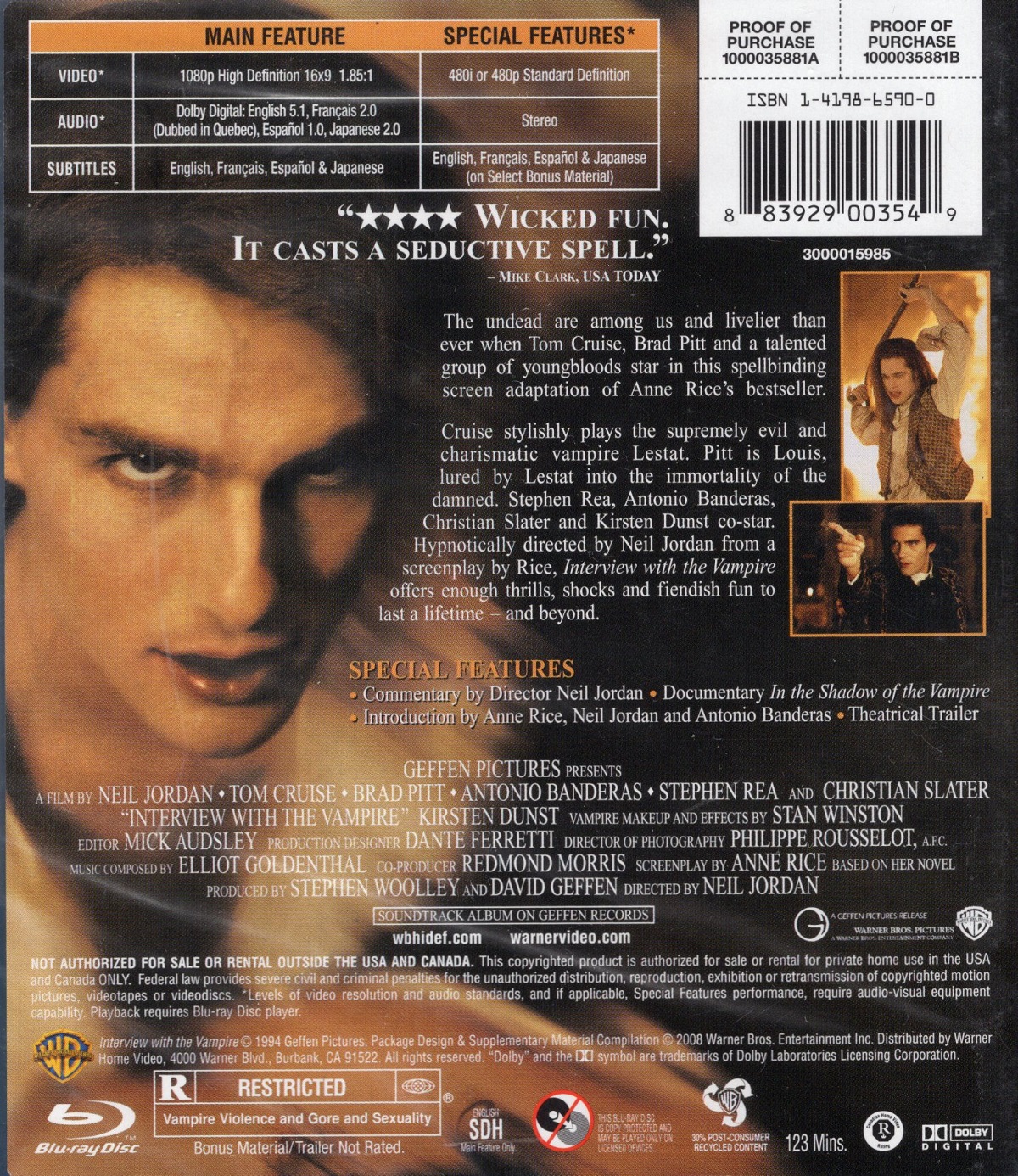 Interview with the Vampire (ej svensk text) (Blu-ray) - 2