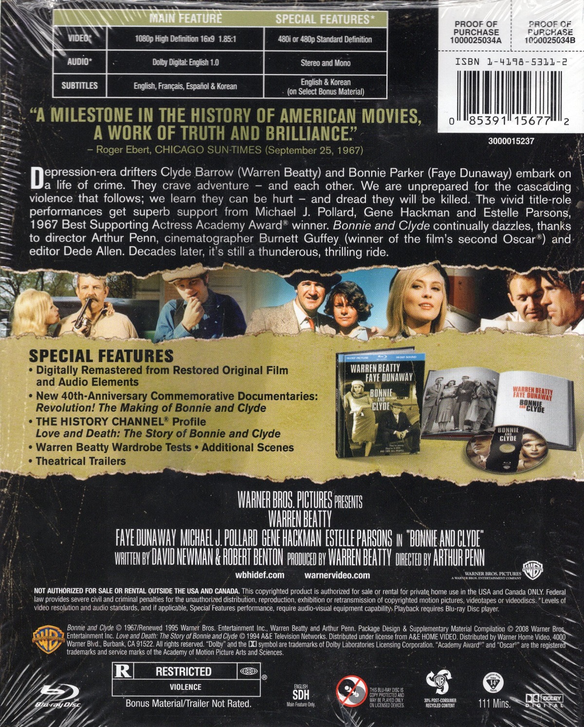 Bonnie And Clyde (Digibook) (ej svensk text) (Blu-ray) - 2