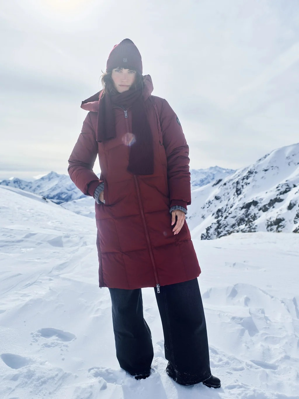 MMNova Square Down Coat - Cabernet - Mos Mosh