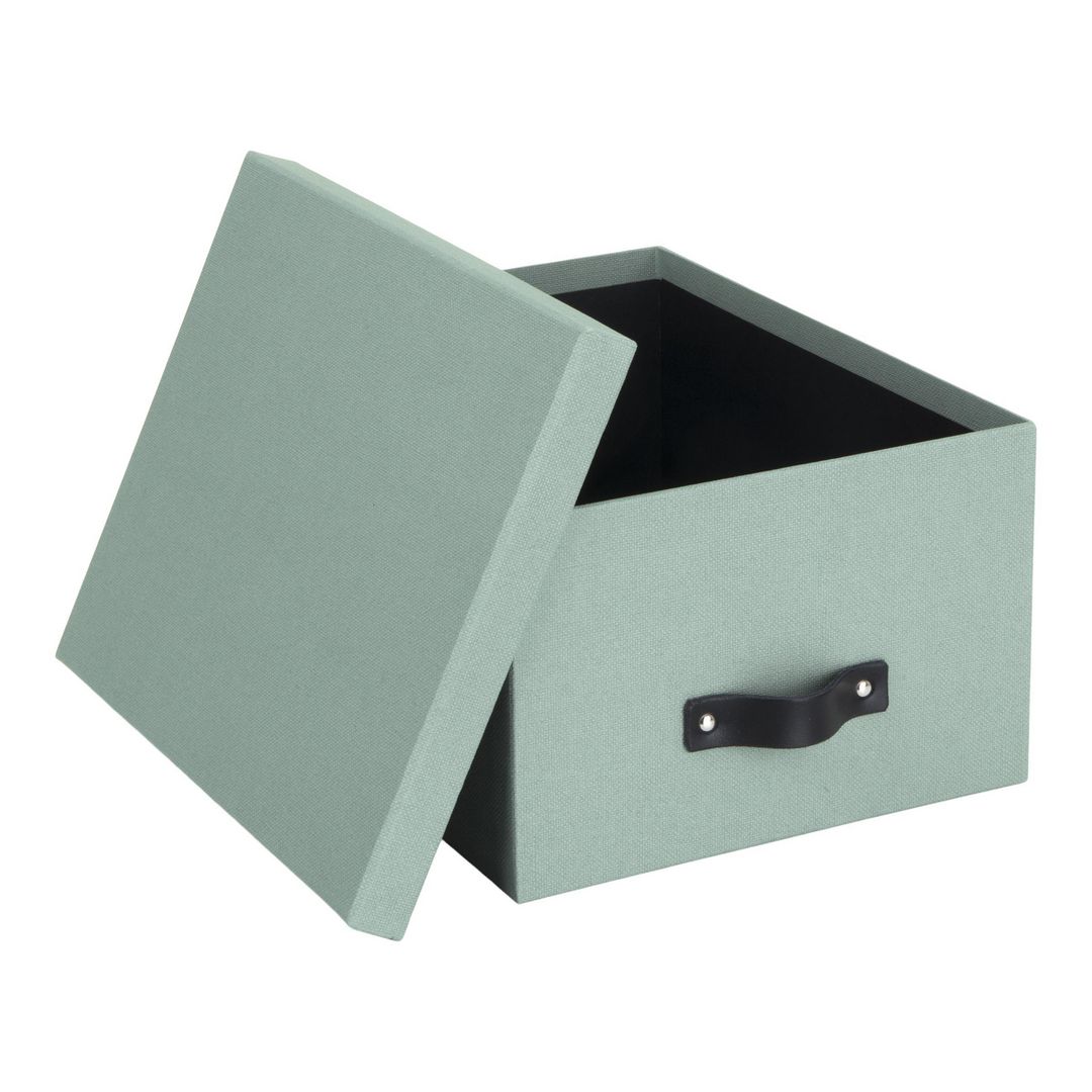 Förvaringsbox med lock kartong Mint - 2