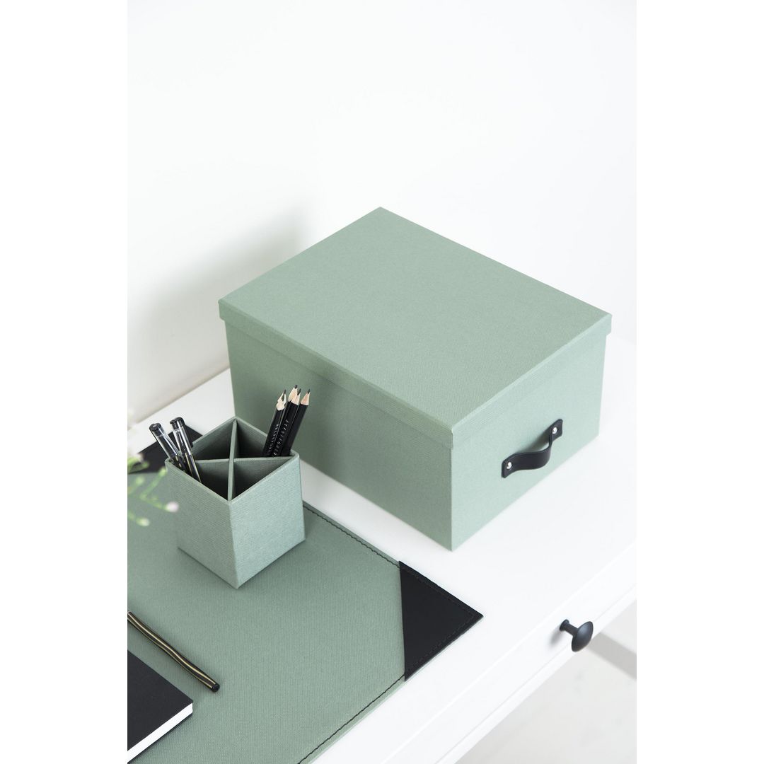 Förvaringsbox med lock kartong Mint - 3