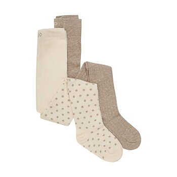Stockings w. pattern 2-pack Simply Taupe