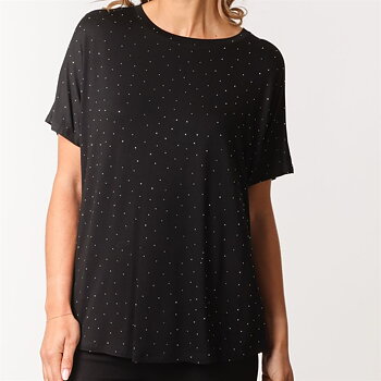 T-shirt Glitter - svart