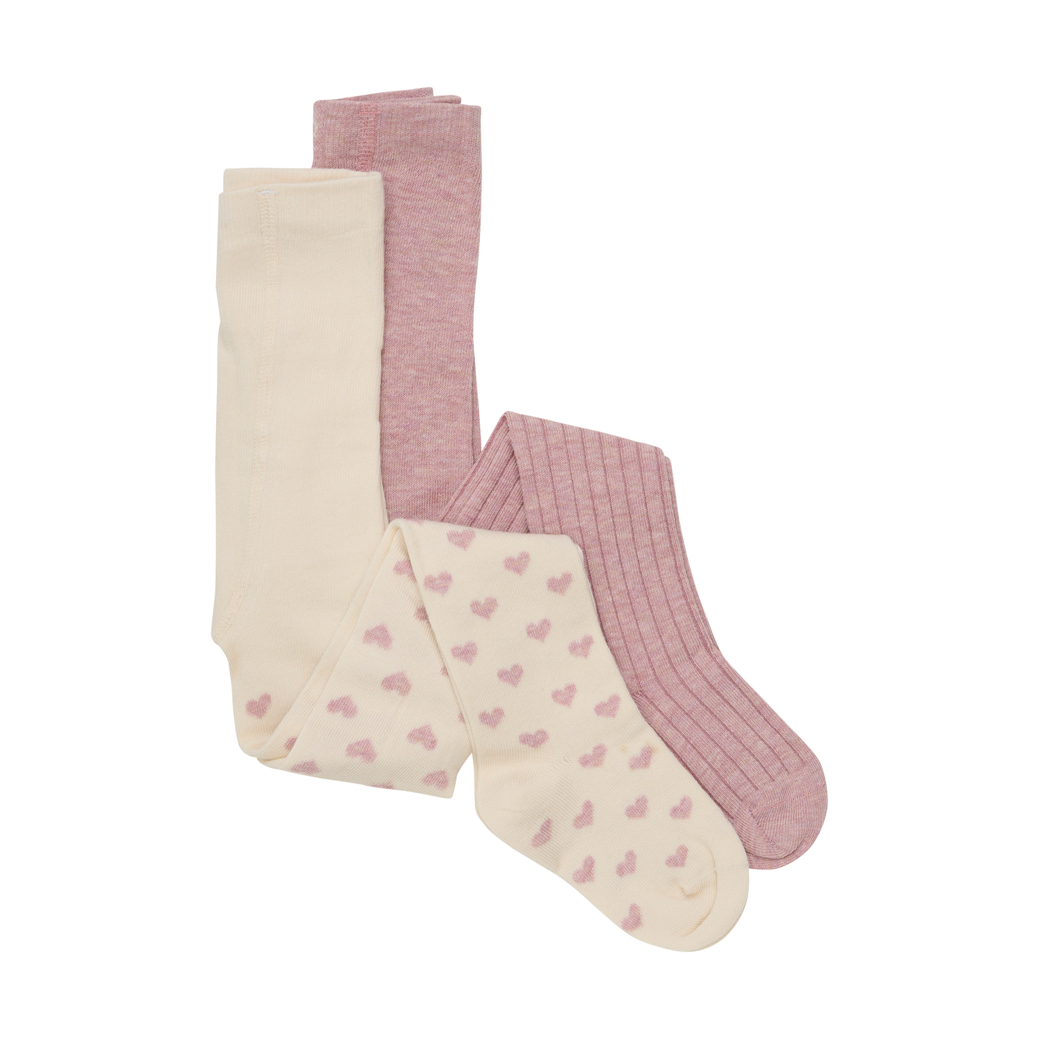 Stockings w. pattern 2-pack Light Rose