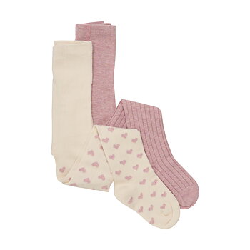 Stockings w. pattern 2-pack Light Rose
