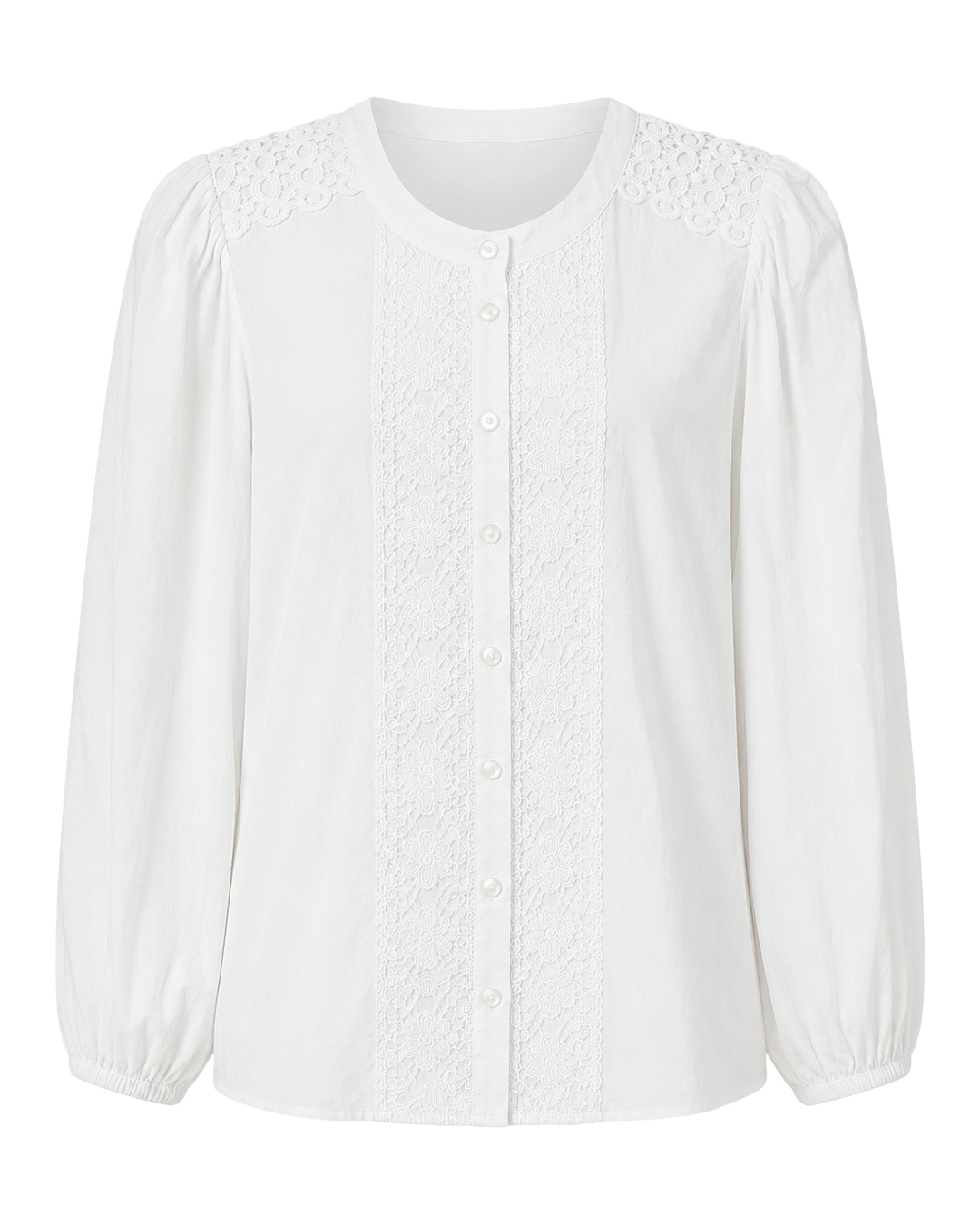Blus Karoline brodyr vit - 5