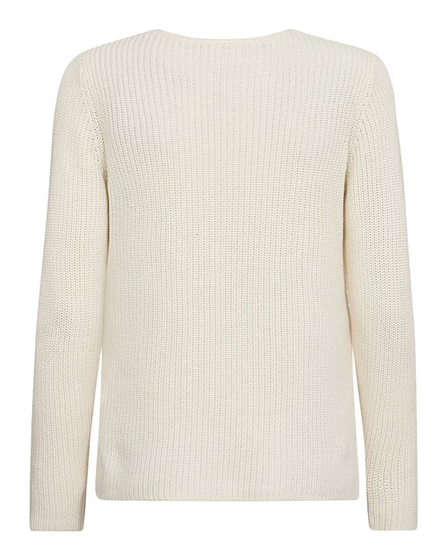 Jumper Ellis v-ringad offwhite - 2
