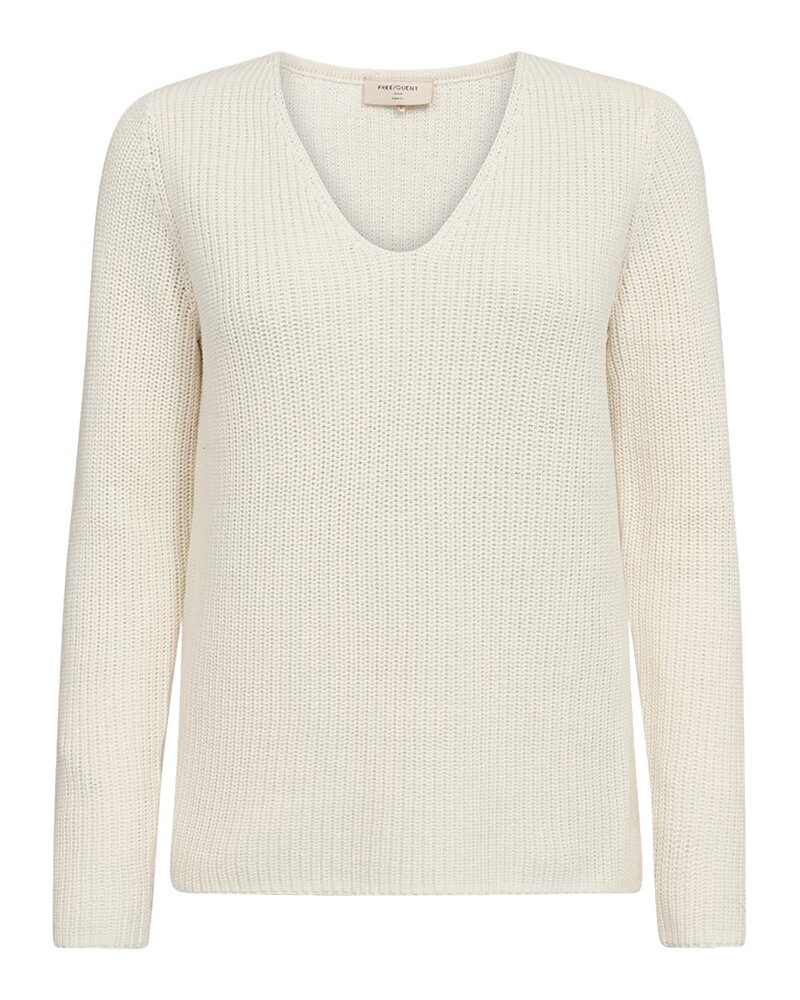 Jumper Ellis v-ringad offwhite