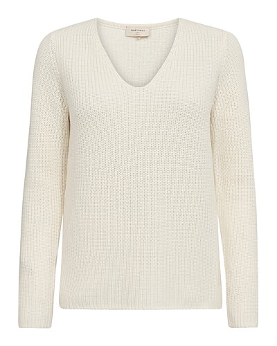 Jumper Ellis v-ringad offwhite