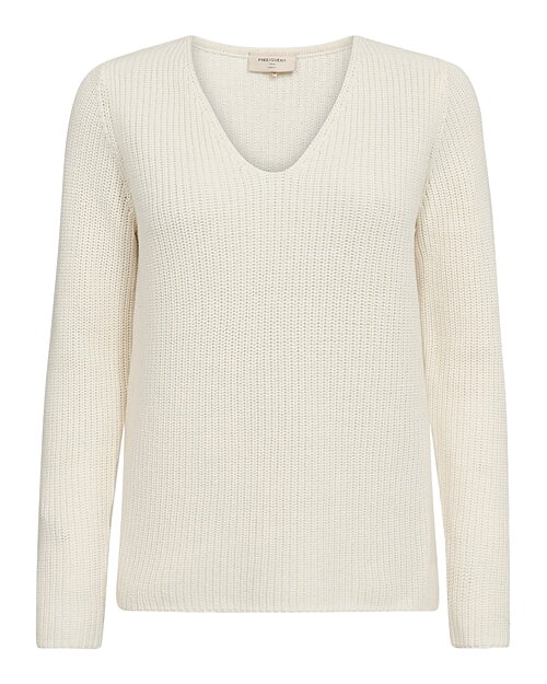 Jumper Ellis v-ringad offwhite