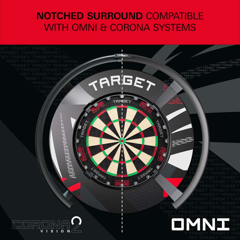 Target  Surround Black Patterned Notched - 7