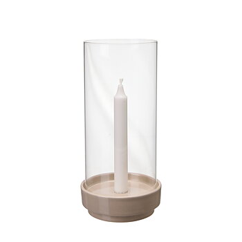 Ljusstake cylinder beige