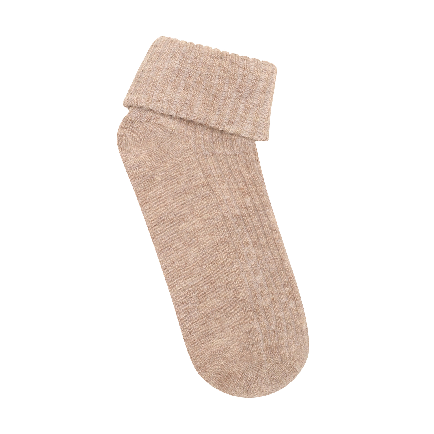 Baby 2x2 Rib Wool socks 2-Pack Silver Mink Melange - 2