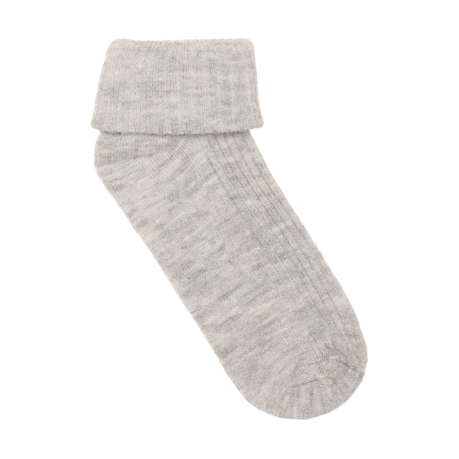 Baby 2x2 Rib Wool socks 2-Pack Light Grey Melange - 2